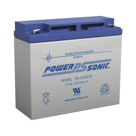 Batería de Respaldo UL de 12V 18AH / Ideal para Sistemas de Detección de Incendio / Control de Acceso / Intrusión / Videovigilancia / Terminales Tipo F2