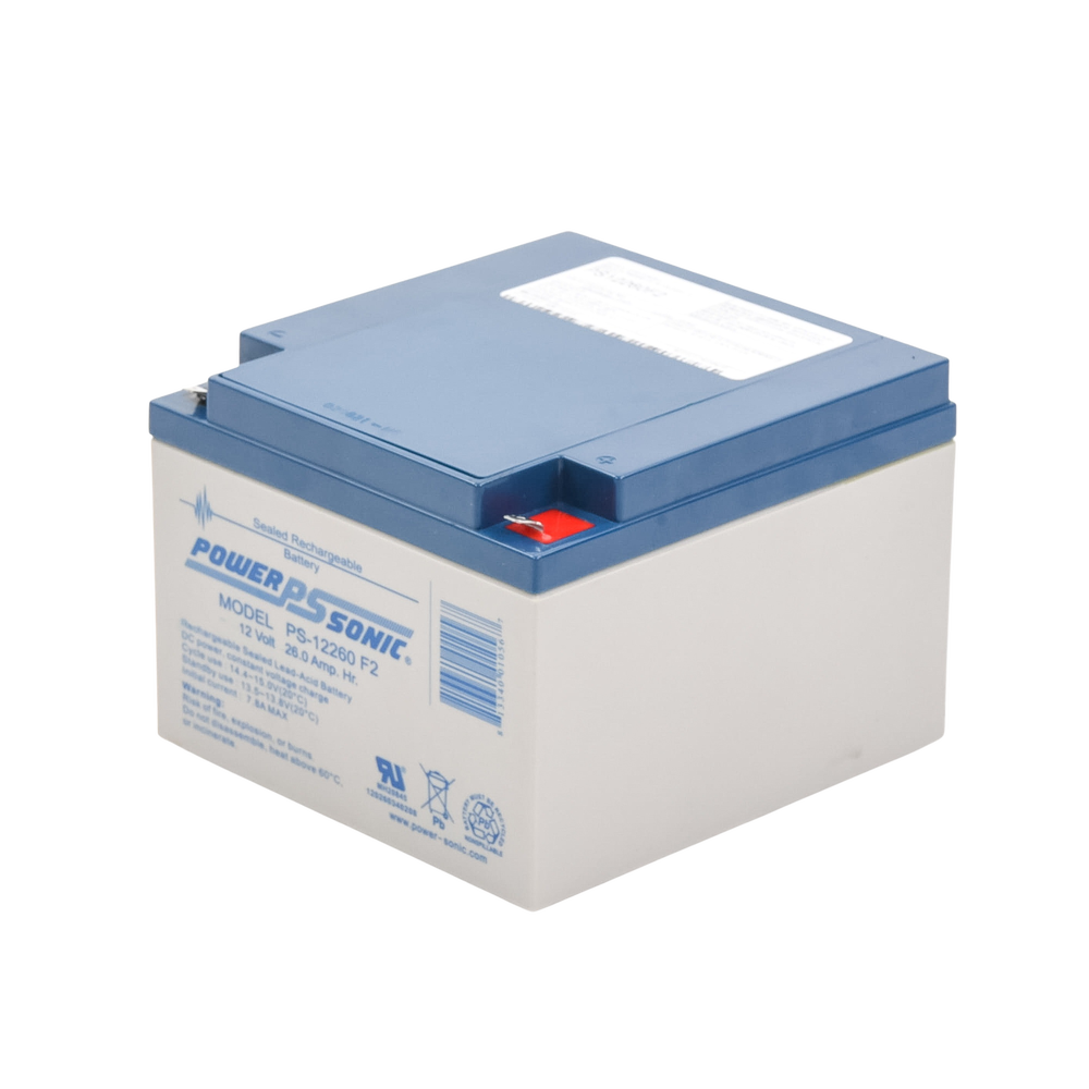 12V 26AH UL Listed Backup Battery / Ideal for Fire Detection Systems / Access Control / Intrusion / Video Surveillance / Type F2 Terminals