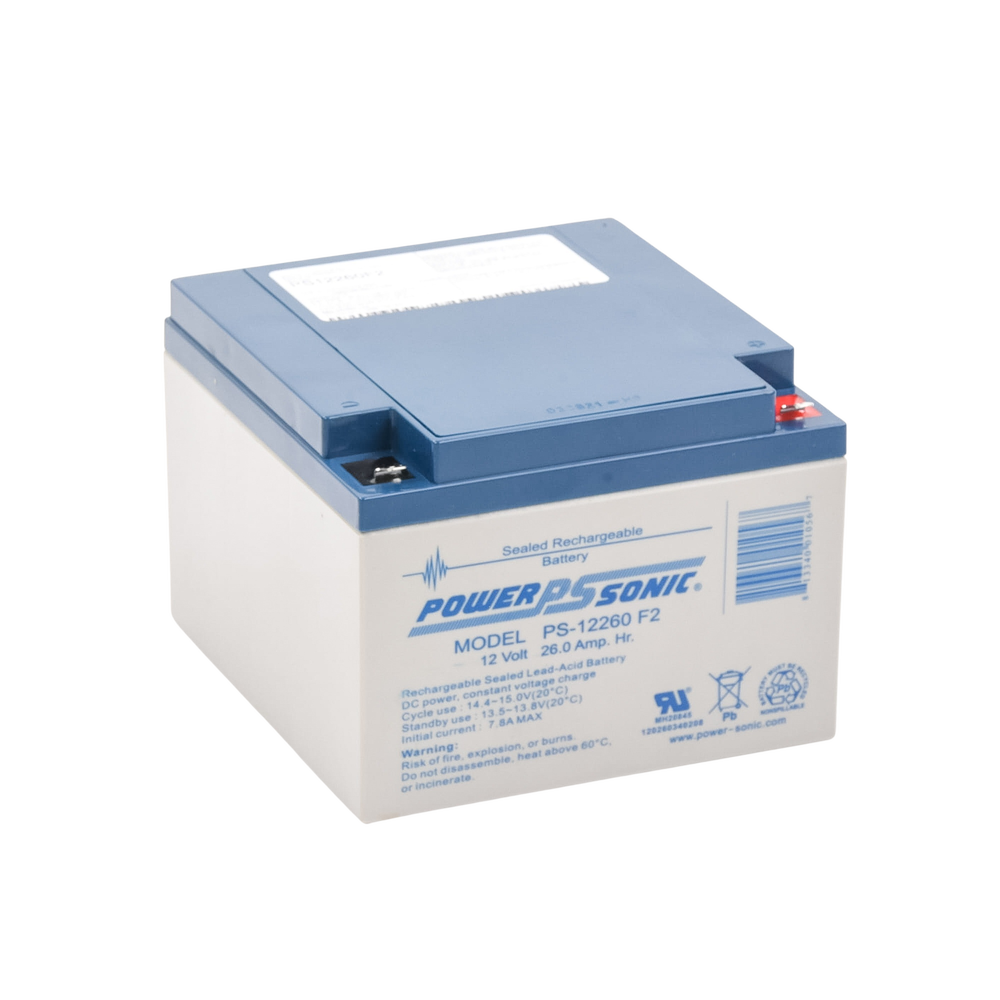 12V 26AH UL Listed Backup Battery / Ideal for Fire Detection Systems / Access Control / Intrusion / Video Surveillance / Type F2 Terminals