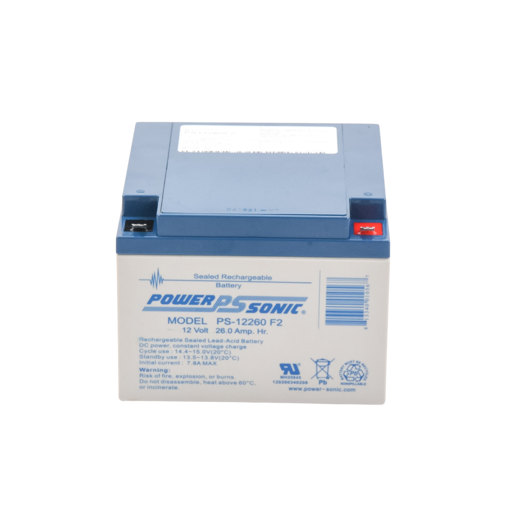 12V 26AH UL Listed Backup Battery / Ideal for Fire Detection Systems / Access Control / Intrusion / Video Surveillance / Type F2 Terminals