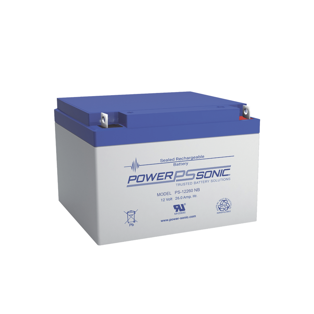 Batería 12V, 26AH, Para Respaldo, Tecnologías AGM/VRLA, 5 Años Vida Útil, Terminales T12, Reconocida UL  