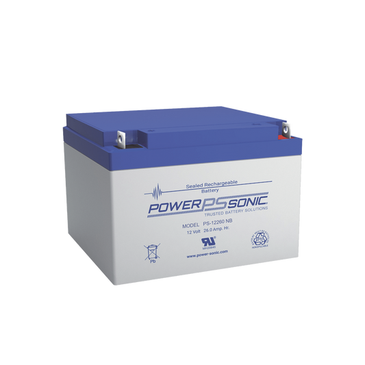 Batería 12V, 26AH, Para Respaldo, Tecnologías AGM/VRLA, 5 Años Vida Útil, Terminales T12, Reconocida UL  