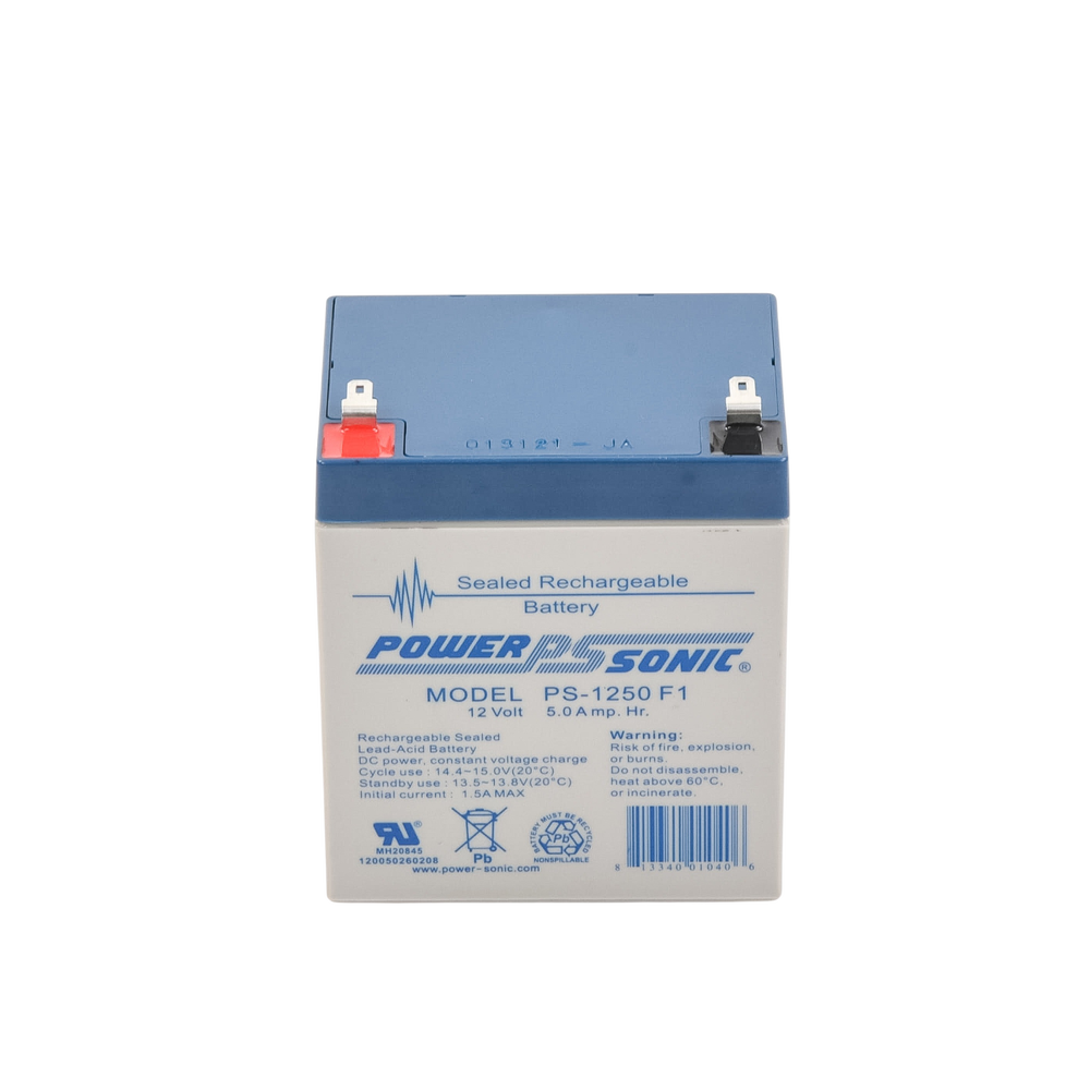 Batería de Respaldo UL de 12V 5AH / Ideal para Sistemas de Detección de Incendio / Control de Acceso / Intrusión / Videovigilancia / Terminales Tipo F1