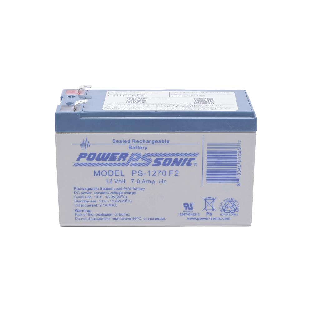 Batería de Respaldo UL de 12V 7AH / Ideal para Sistemas de Detección de Incendio / Control de Acceso / Intrusión / Videovigilancia / Terminales Tipo F2