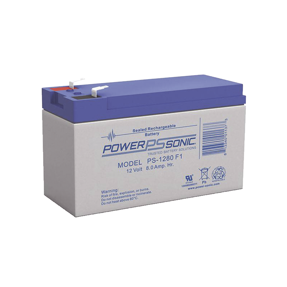 Batería de Respaldo UL de 12V 8AH / Ideal para Sistemas de Detección de Incendio / Control de Acceso / Intrusión / Videovigilancia / Terminales Tipo F1