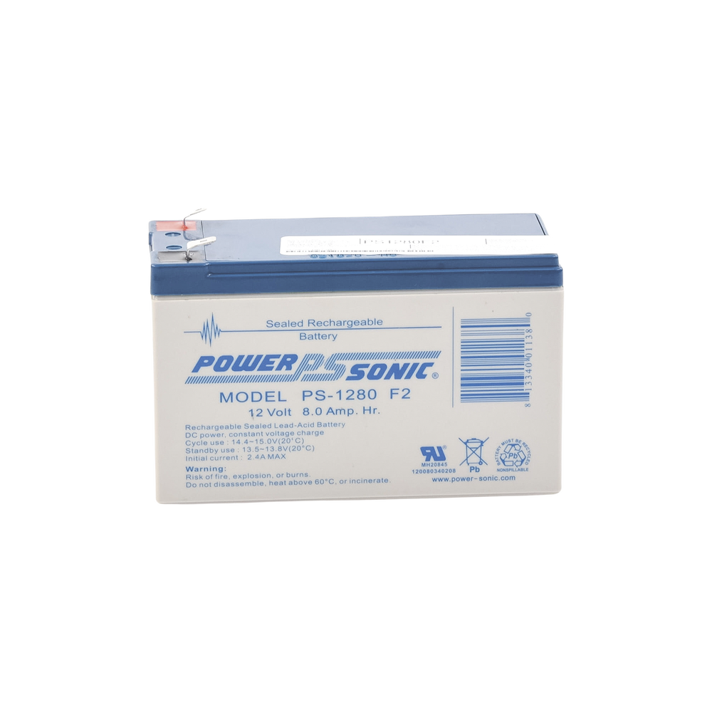12V 8AH UL Listed Backup Battery / Ideal for Fire Detection Systems / Access Control / Intrusion / Video Surveillance / Type F2 Terminals