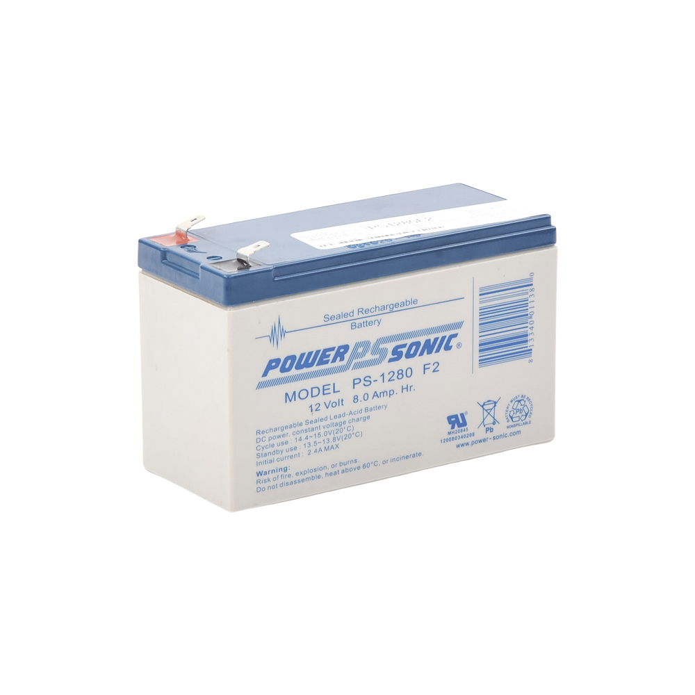 12V 8AH UL Listed Backup Battery / Ideal for Fire Detection Systems / Access Control / Intrusion / Video Surveillance / Type F2 Terminals