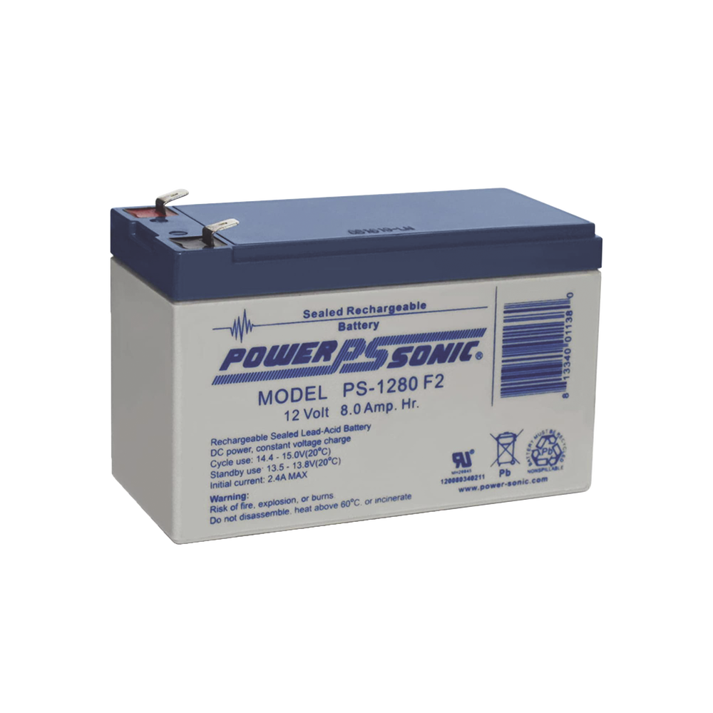 Batería de Respaldo UL de 12V 8AH / Ideal para Sistemas de Detección de Incendio / Control de Acceso / Intrusión / Videovigilancia / Terminales Tipo F2
