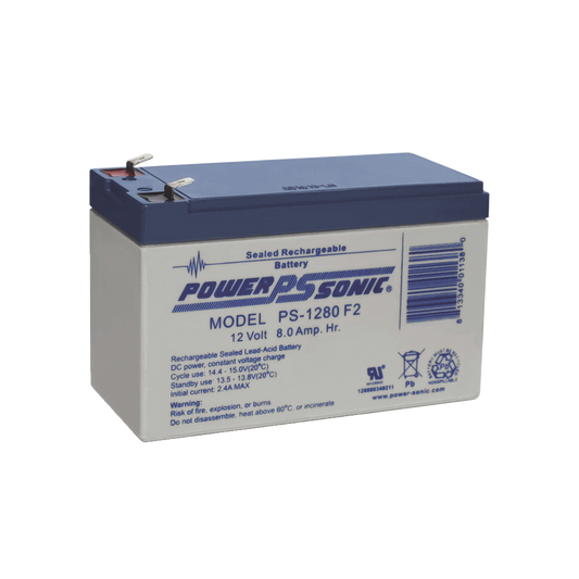 Batería de Respaldo UL de 12V 8AH / Ideal para Sistemas de Detección de Incendio / Control de Acceso / Intrusión / Videovigilancia / Terminales Tipo F2
