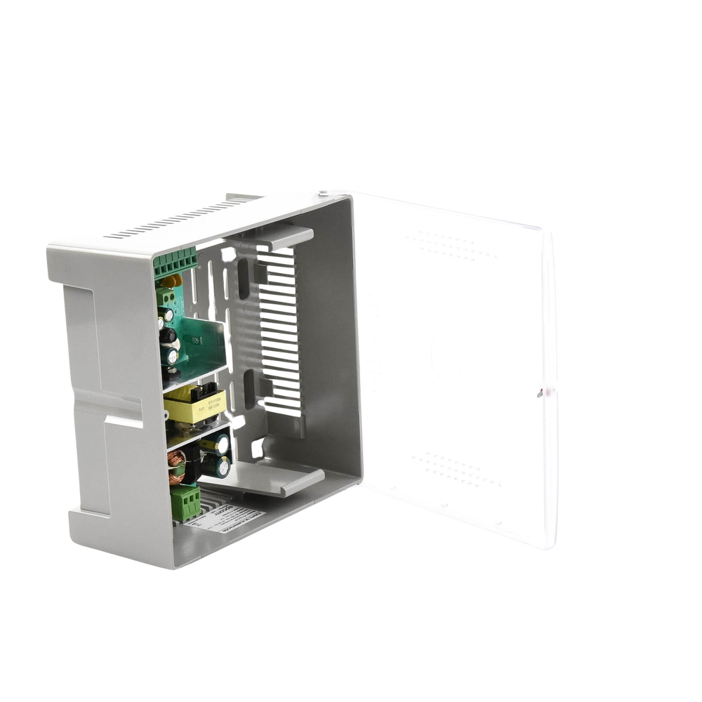 Fuente de Alimentación con Gabinete de 4 Salidas de 11 - 15 Vcd / 5 Amper /  Voltaje de Entrada: 96 - 264 Vca / Soporta Proteccion contra Sobrecorriente de Salida, Proteccion contra Cortocircuito / Led Indicador