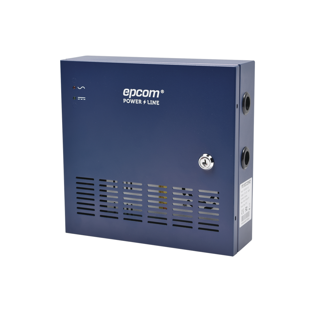 Fuente de poder profesional HEAVY DUTY de 11 - 15 Vcd @ 20 Amper, para 18 cámaras, con voltaje de entrada de: 96-264 Vca