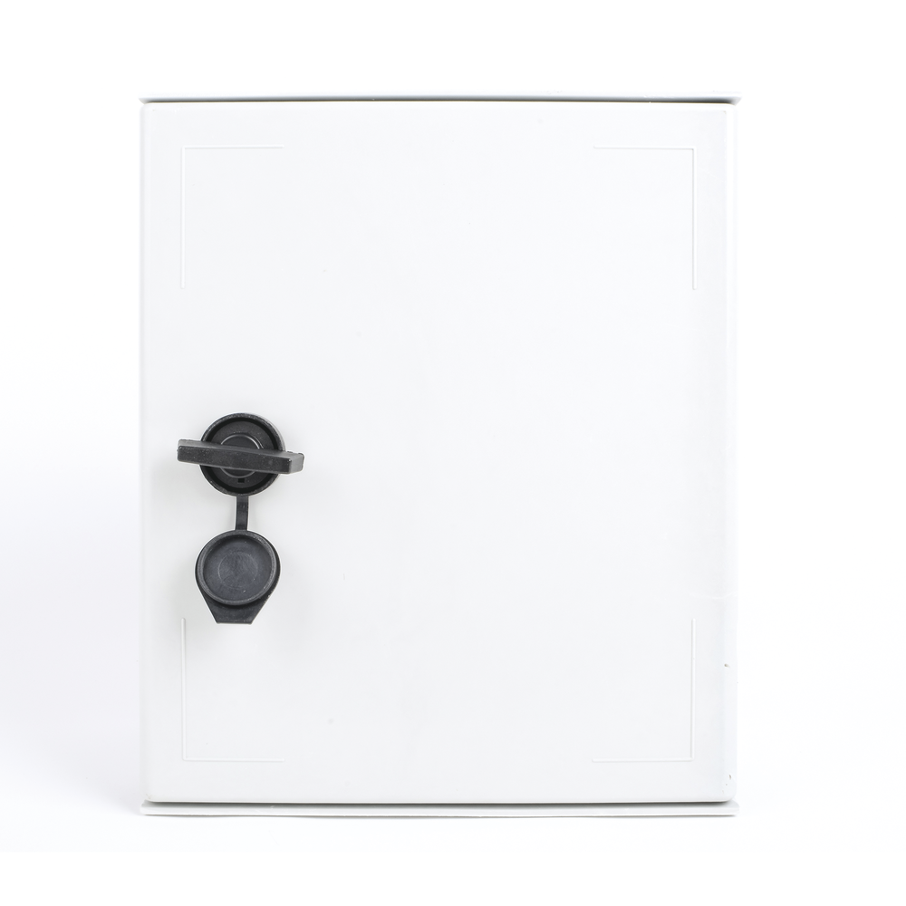Gabinete de Poliéster IP65 Uso en Intemperie (250 x 300 x 140 mm) con Placa Trasera Interior (Incluye Chapa y Llave).