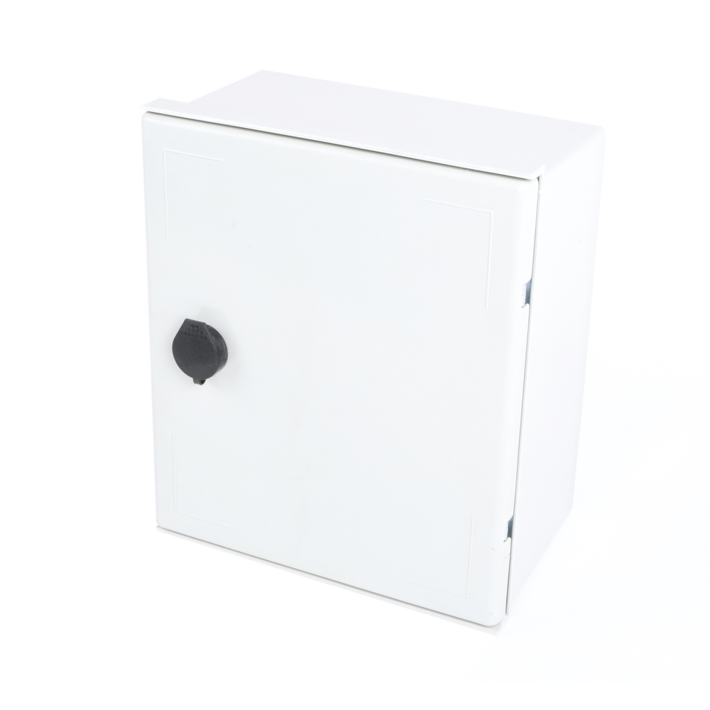 Gabinete de Poliéster IP65 Uso en Intemperie (250 x 300 x 140 mm) con Placa Trasera Interior (Incluye Chapa y Llave).