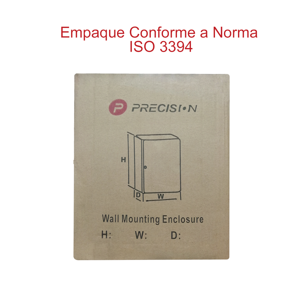 Gabinete de Acero IP66 Uso en Intemperie (300 x 400 x 200 mm) con Placa Trasera Interior y Compuerta Inferior Atornillable (Incluye Chapa y Llave).