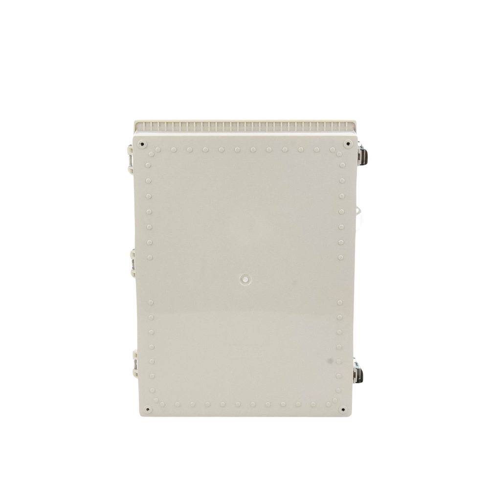 ABS Plastic Cabinet, Transparent Door, Outdoor Use (350 x 460 x 160 mm) Closing by Stainless Steel Snaps.