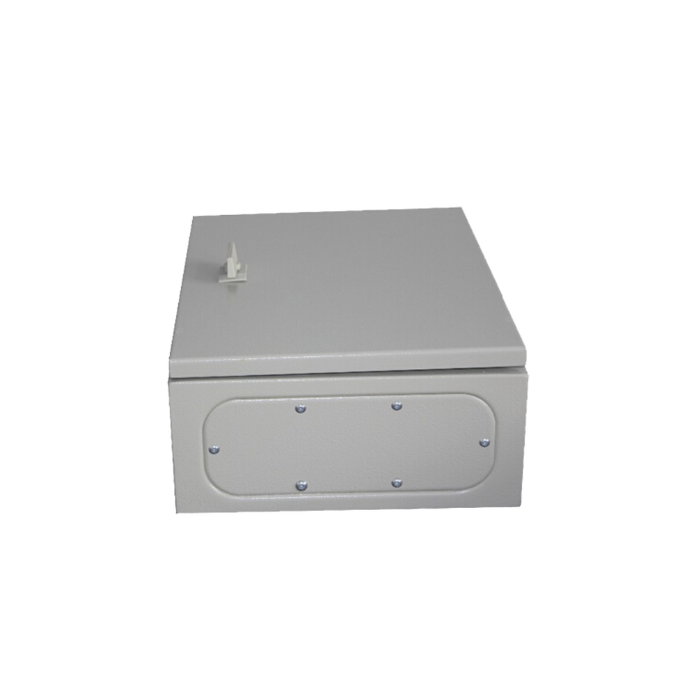 Gabinete de Acero IP66 Uso en Intemperie (400 x 400 x 200 mm) con Placa Trasera Interior y Compuerta Inferior Atornillable (Incluye Chapa y Llave).