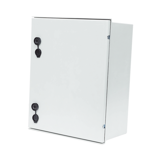 Gabinete de Poliéster IP65 Uso en Intemperie (400 x 500 x 200 mm) con Placa Trasera Interior (Incluye Chapa y Llave).