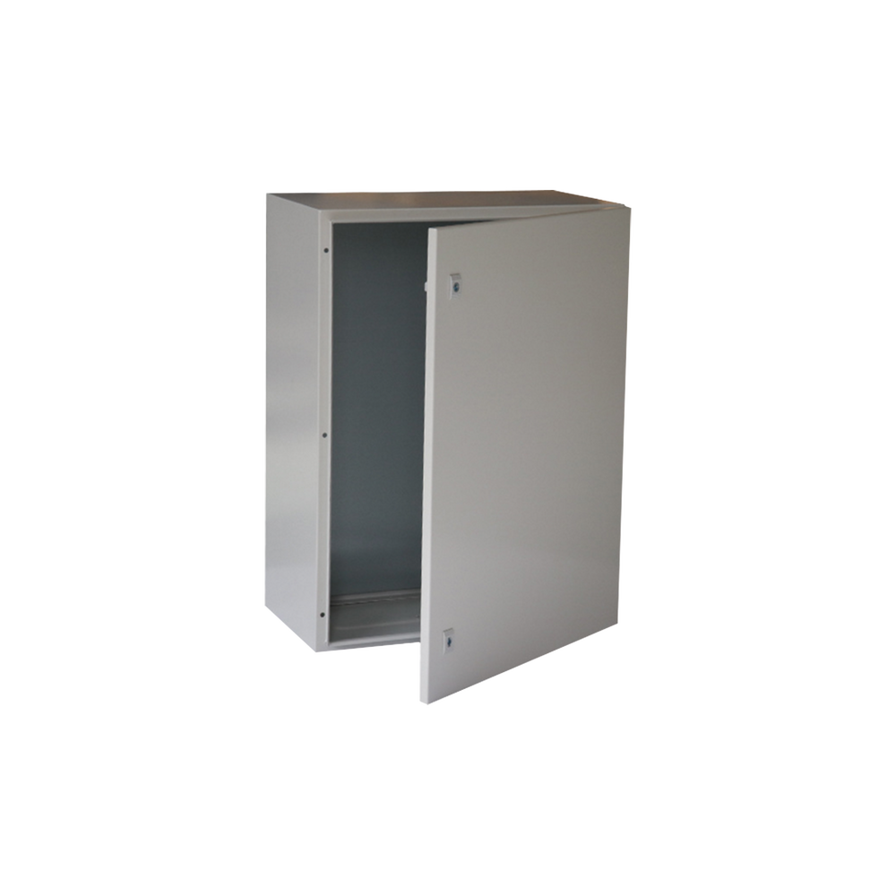 Gabinete de Acero IP66 Uso en Intemperie (400 x 600 x 250 mm) con Placa Trasera Interior y Compuerta Inferior Atornillable (Incluye Chapa y Llave).