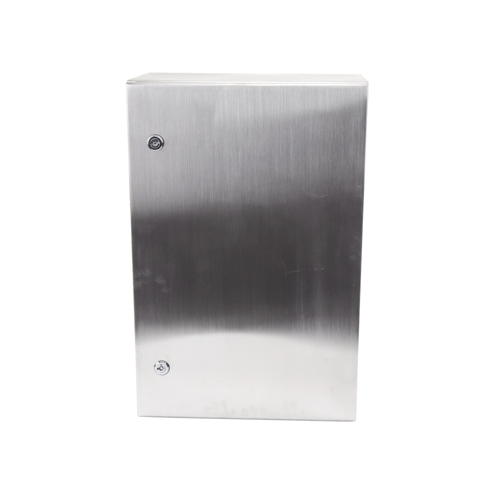 IP66 Stainless Steel Outdoor Cabinet (400 x 600 x 250 mm) with Galvanized Internal Plate.