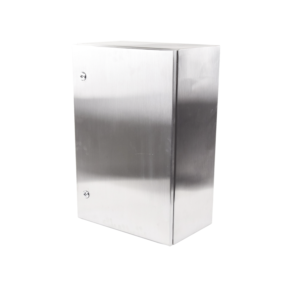 IP66 Stainless Steel Outdoor Cabinet (400 x 600 x 250 mm) with Galvanized Internal Plate.