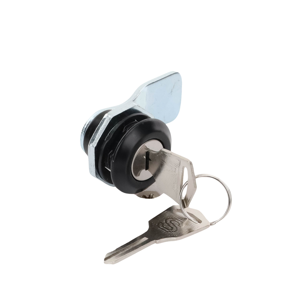 Cerradura con Paleta Metálica con 2 llaves para Gabinetes de Acero.