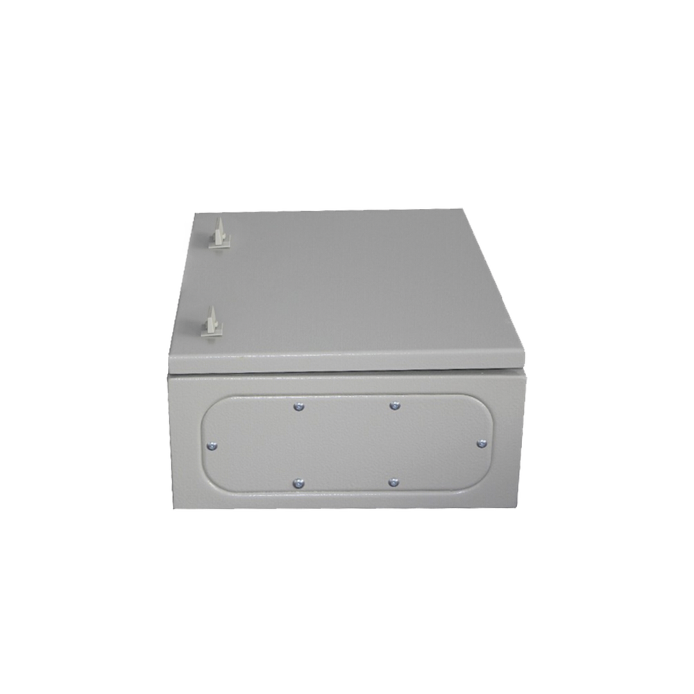 Gabinete de Acero IP66 Uso en Intemperie (500 x 700 x 250 mm) con Placa Trasera Interior y Compuerta Inferior Atornillable (Incluye Chapa y Llave).