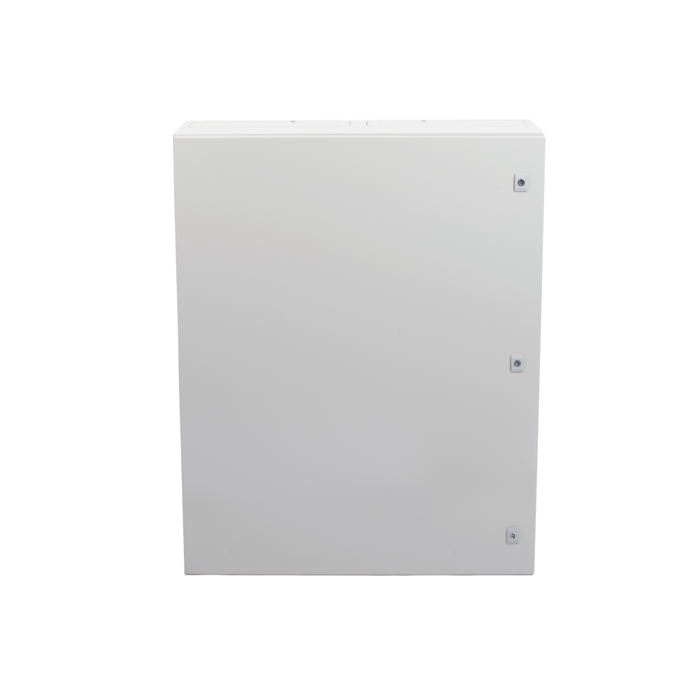 Gabinete de Acero IP66 Uso en Intemperie (800 x 1000 x 300 mm) con Placa Trasera Interior y Compuerta Inferior Atornillable (Incluye Chapa y Llave).
