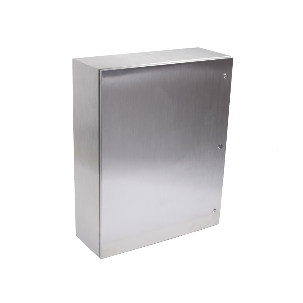 Gabinete de Acero Inoxidable IP66 Uso en Intemperie (800 x 1000 x 300 mm) con Placa Interna Galvanizada.