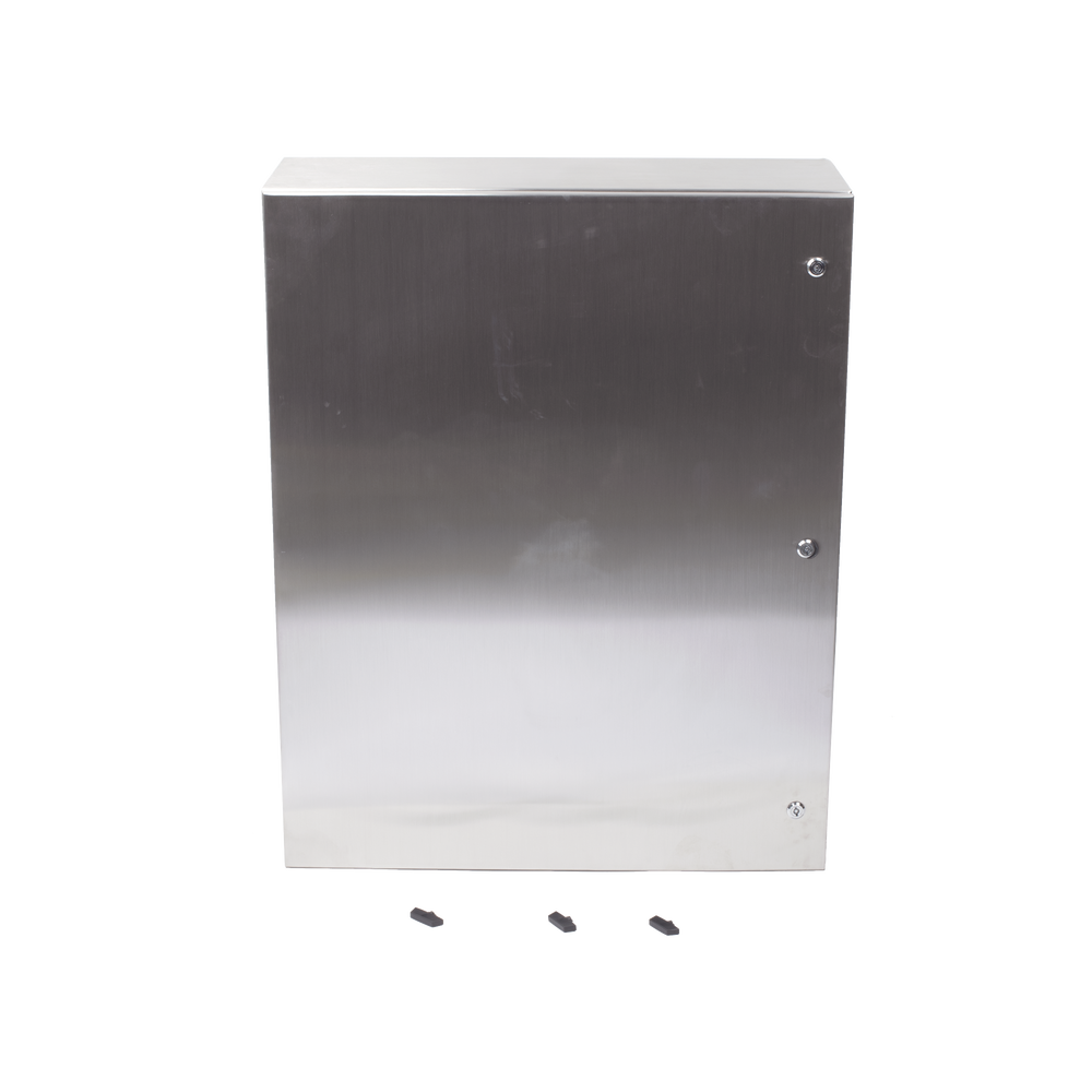Gabinete de Acero Inoxidable IP66 Uso en Intemperie (800 x 1000 x 300 mm) con Placa Interna Galvanizada.