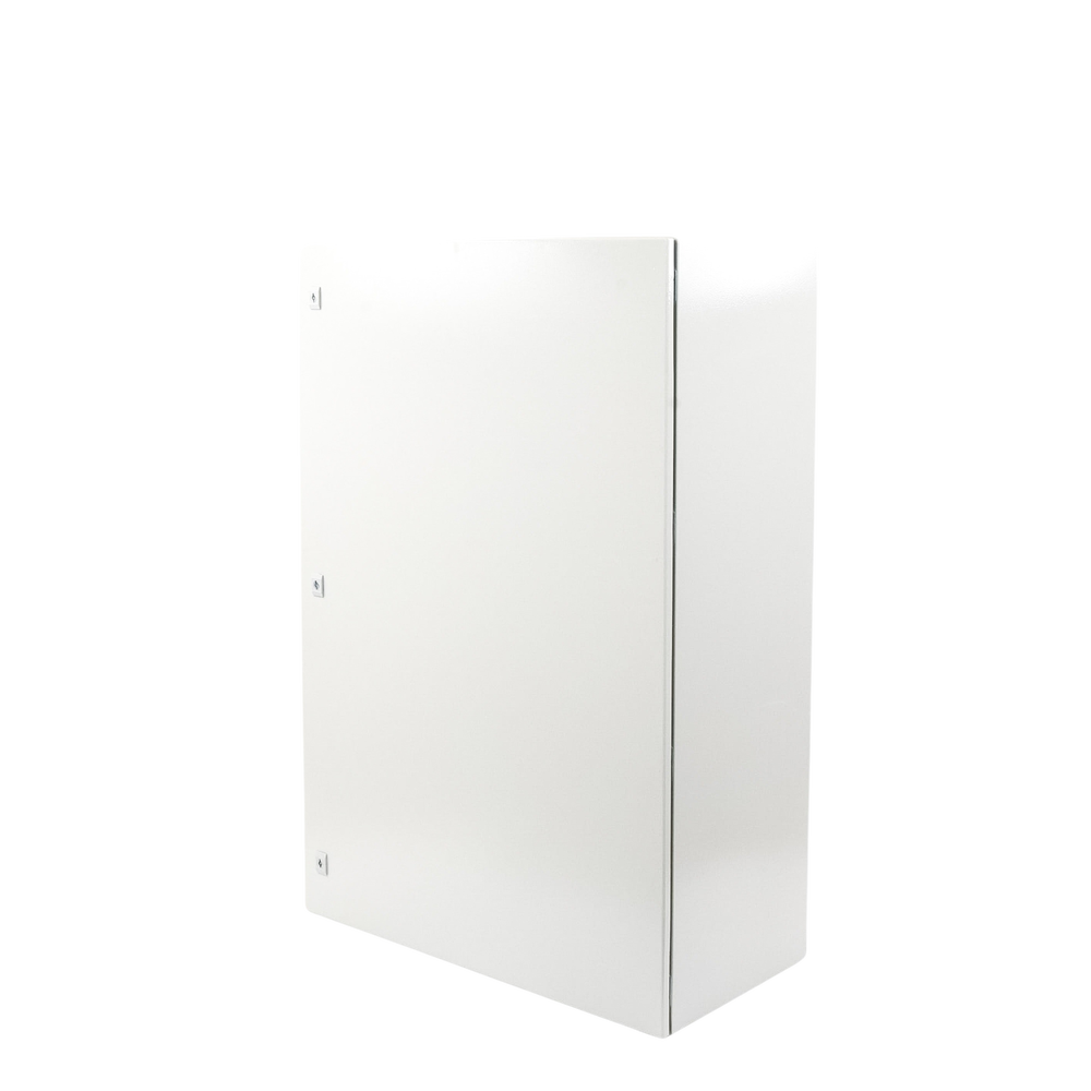 Gabinete de Acero IP66 Uso en Intemperie (800 x 1200 x 400 mm) con Placa Trasera Interior y Compuerta Inferior Atornillable (Incluye Chapa y Llave).