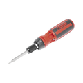 Desarmador 6 en 1 con Mango de Agarre Plástico (Torx de Seguridad #10 y #20, Hexagonal #5, PH0, PH2, Plana #5) 