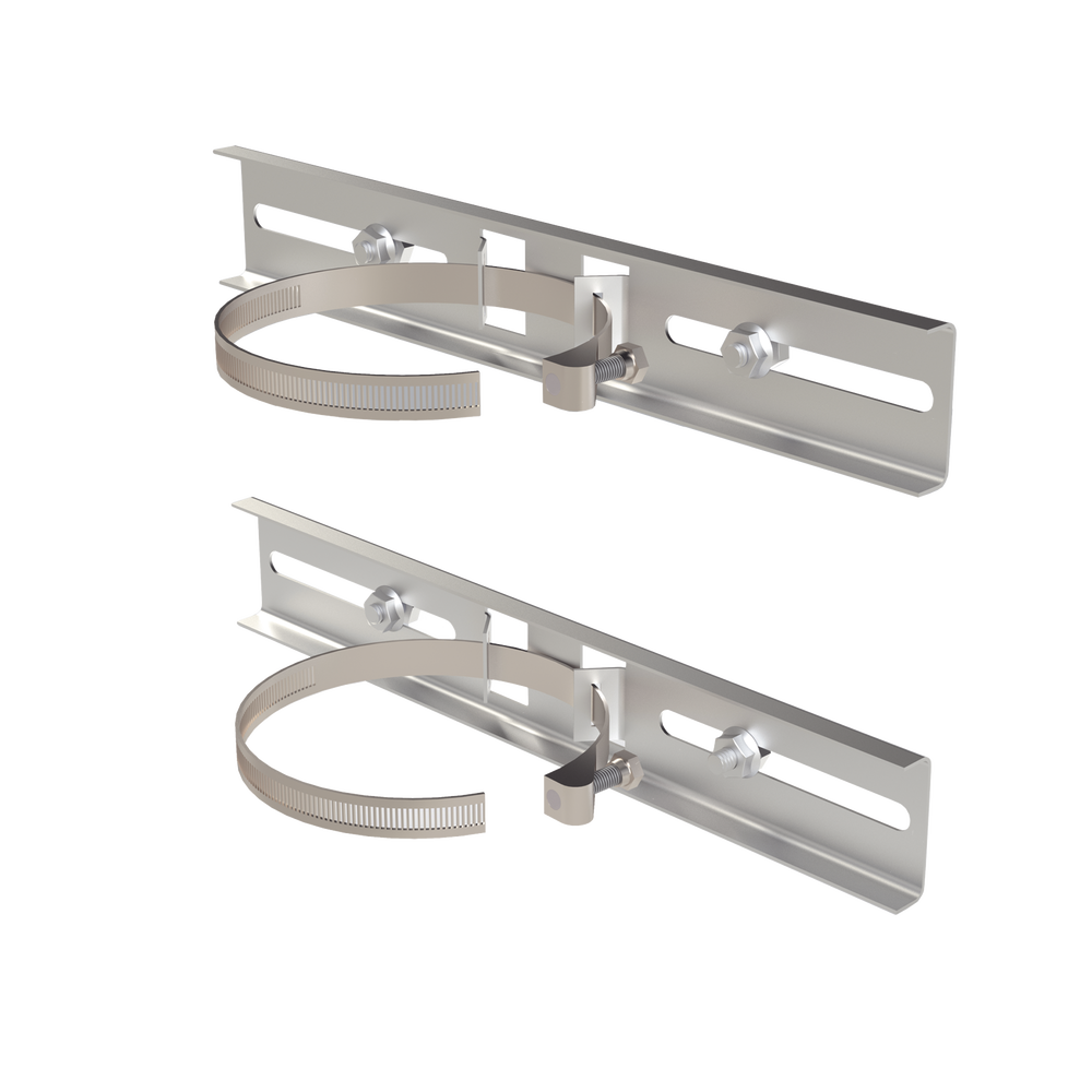 Montaje Galvanizado para Poste Universal para Gabinetes de Ancho Hasta 30 cm.