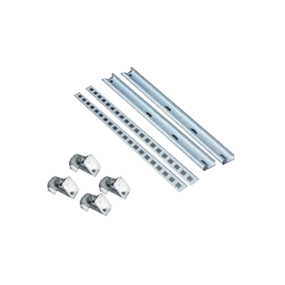 Set of 2 metal hardware for mounting PST-line cabinets on square or round posts. Includes mounting hardware.