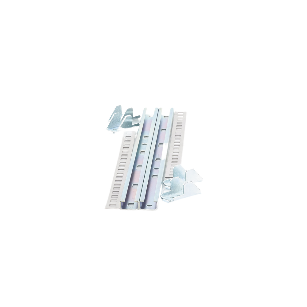 Set of 2 metal hardware for mounting PST-line cabinets on square or round posts. Includes mounting hardware.