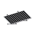 Montaje Para Módulos Solares En Muro Con Espesor De 35-40mm, Riel 1400mm