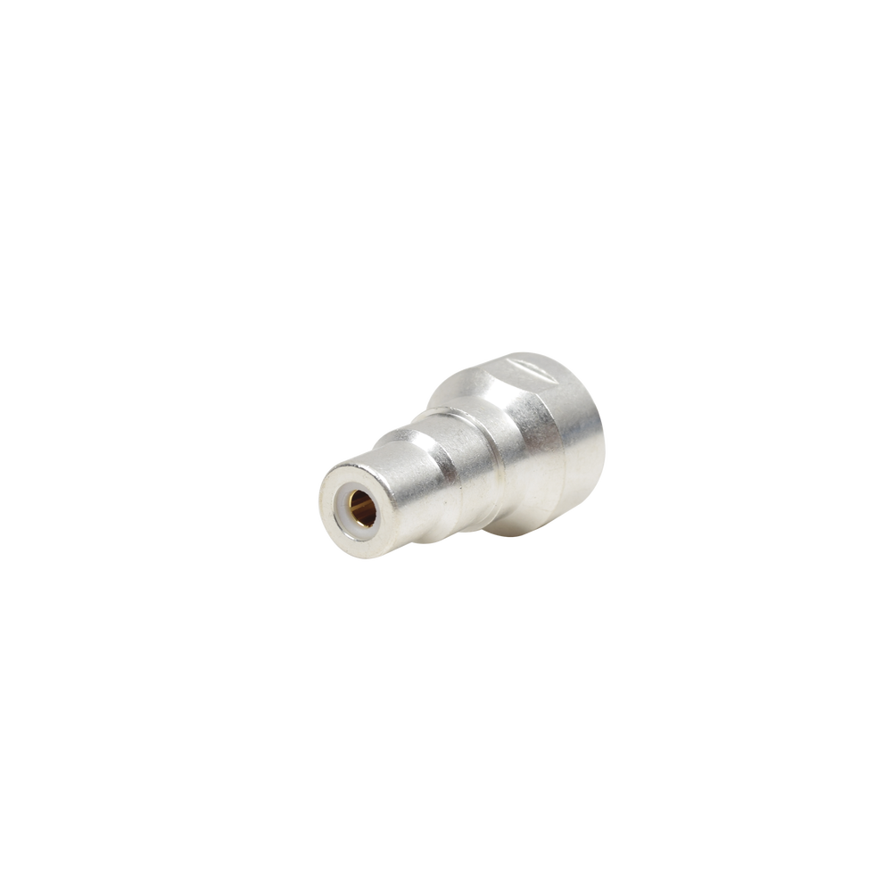 Adaptador UNIDAPT Hembra a RCA Hembra, Plata / Oro / Teflón.