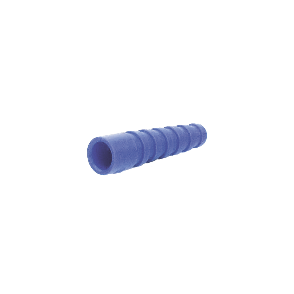 Soporte Azúl de Alivio a Tensión en Conectores y Cables tipo RG-58/U, RG-142/U, LMR-195.