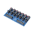 Módulo de 7 Relevadores y/o 7 triggers independientes, ultra sensible,  con voltaje de entrada de 12 o 24 Vcd      