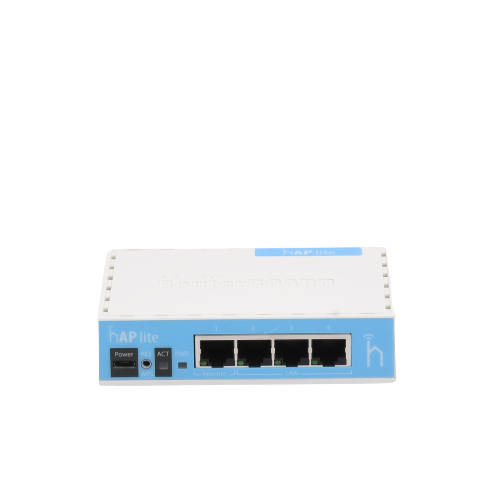 (hAP Lite) 4 Puertos Fast Ethernet y  Wi-Fi 2.4 GHz 802.11 b/g/n