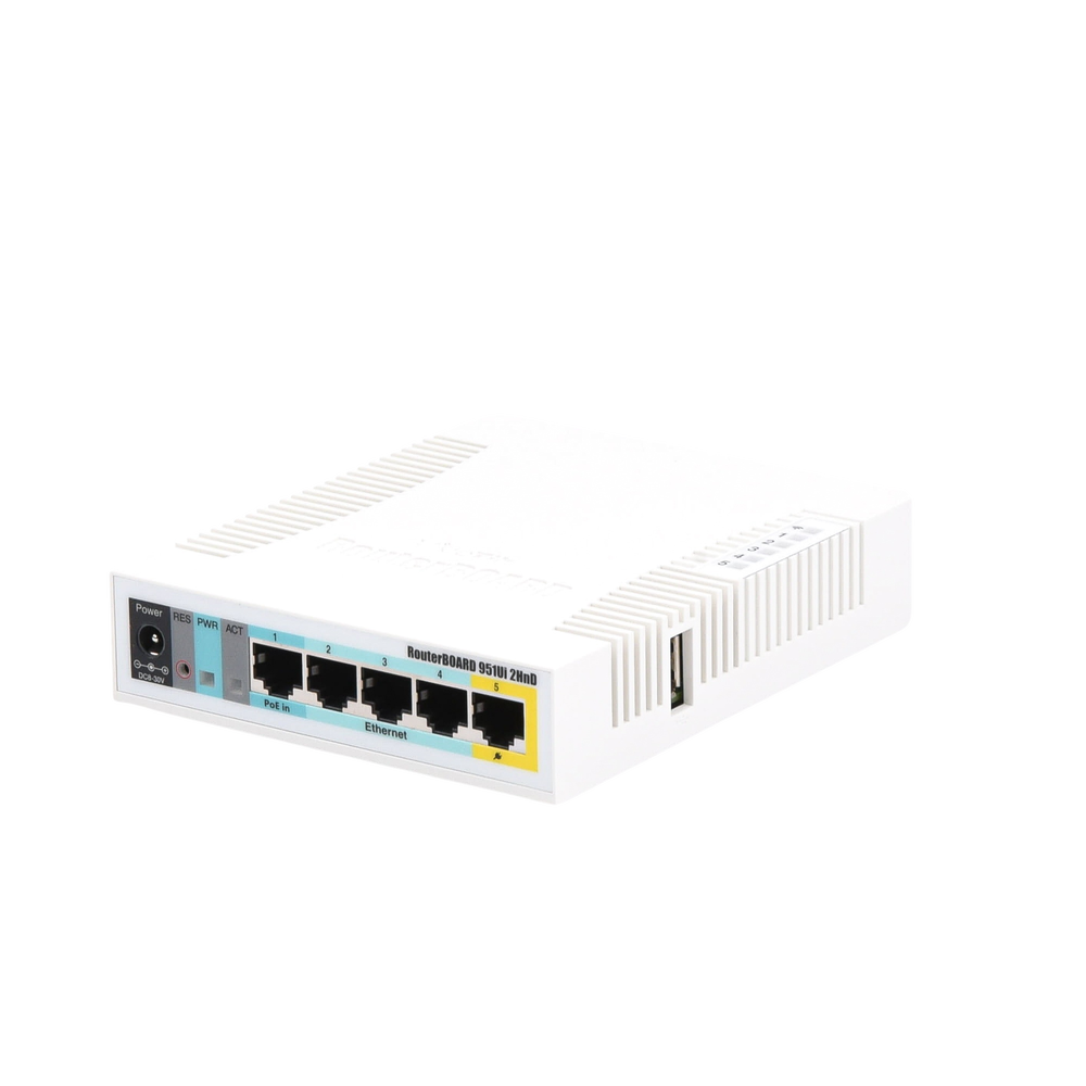 (hAP Lite) 4 Puertos Fast Ethernet y  Wi-Fi 2.4 GHz 802.11 b/g/n
