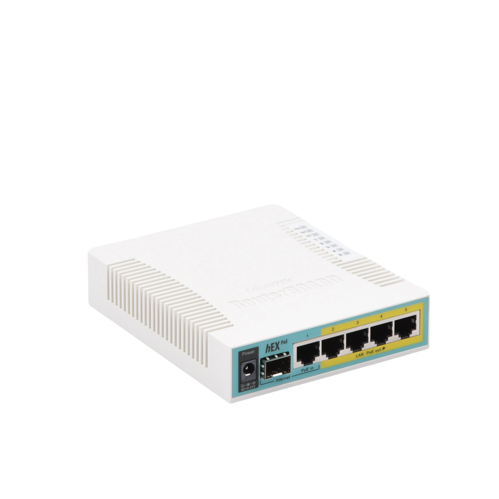 (hEX PoE) Routerboard 5 Gigabit Ethernet PoE ports 802.3at, 1 USB port