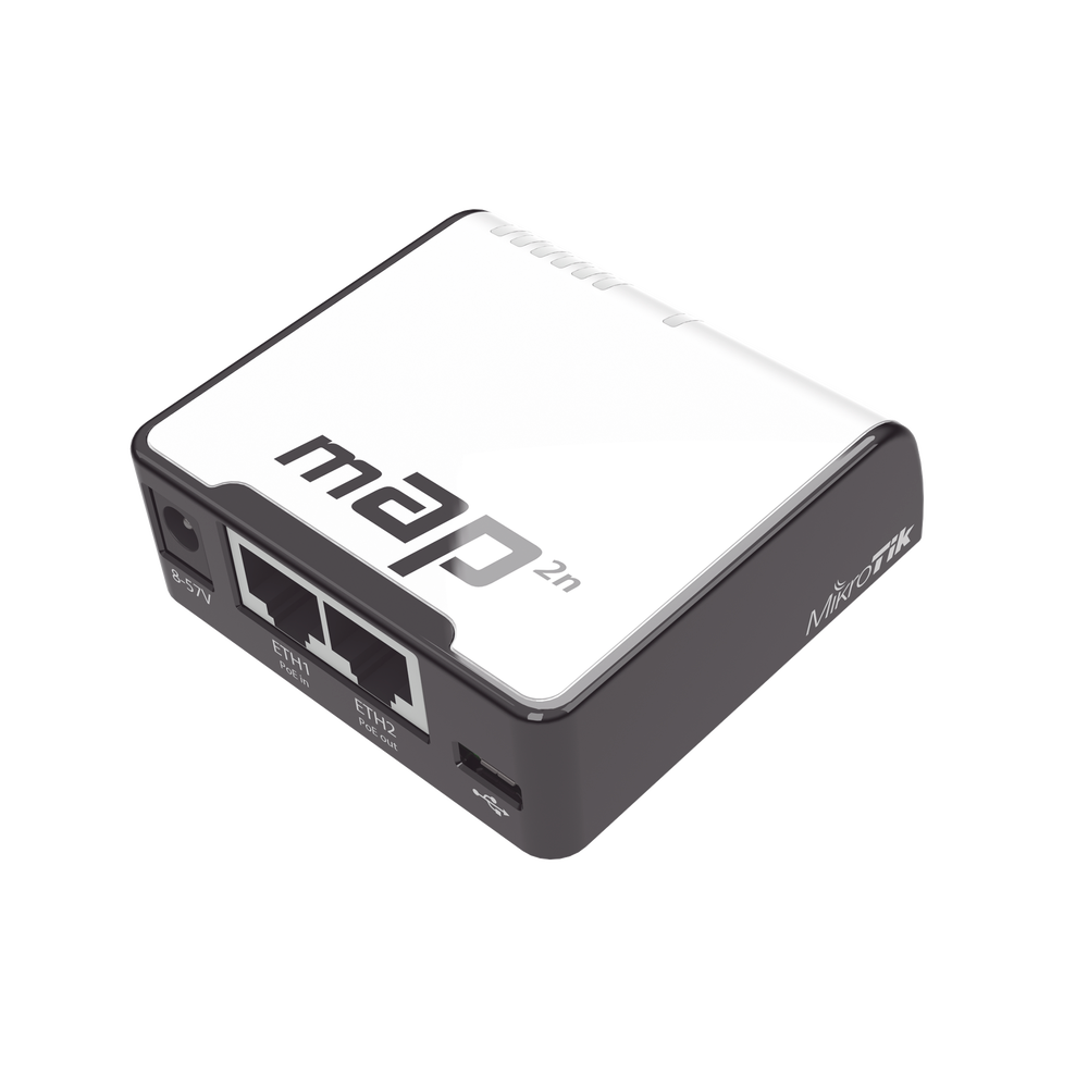 (mAP 2n) 2 Puertos Fast Ethernet, 1 Puerto MicroUSB, WiFi 2.4 GHz 802.11 b/g/n