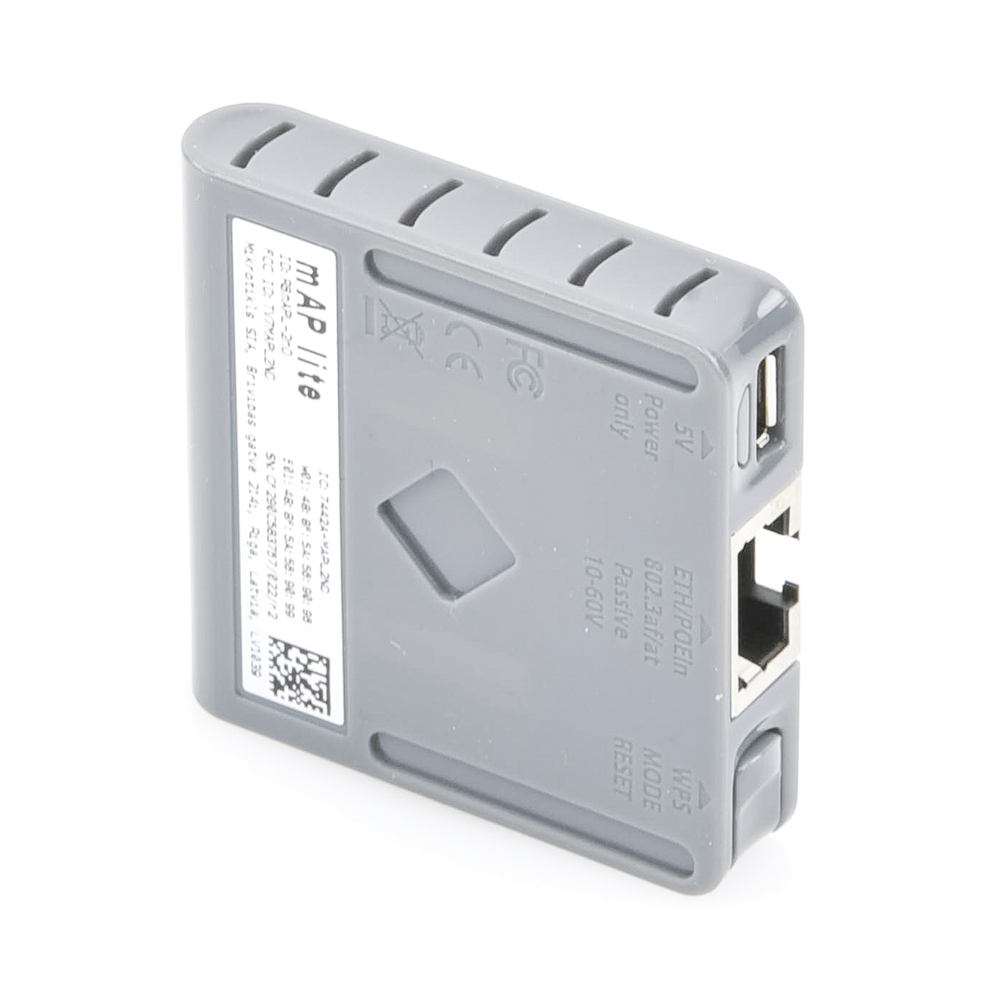 (mAP lite) Mini Access Point 1 Fast Ethernet Port, Wi-Fi 2.4GHz 802.11b/g/n