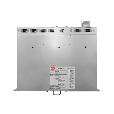 Gabinete de 1U de rack para fuentes industriales RCP-1000, soporta hasta 3 fuentes de poder industrial (Fuentes no Inclu
