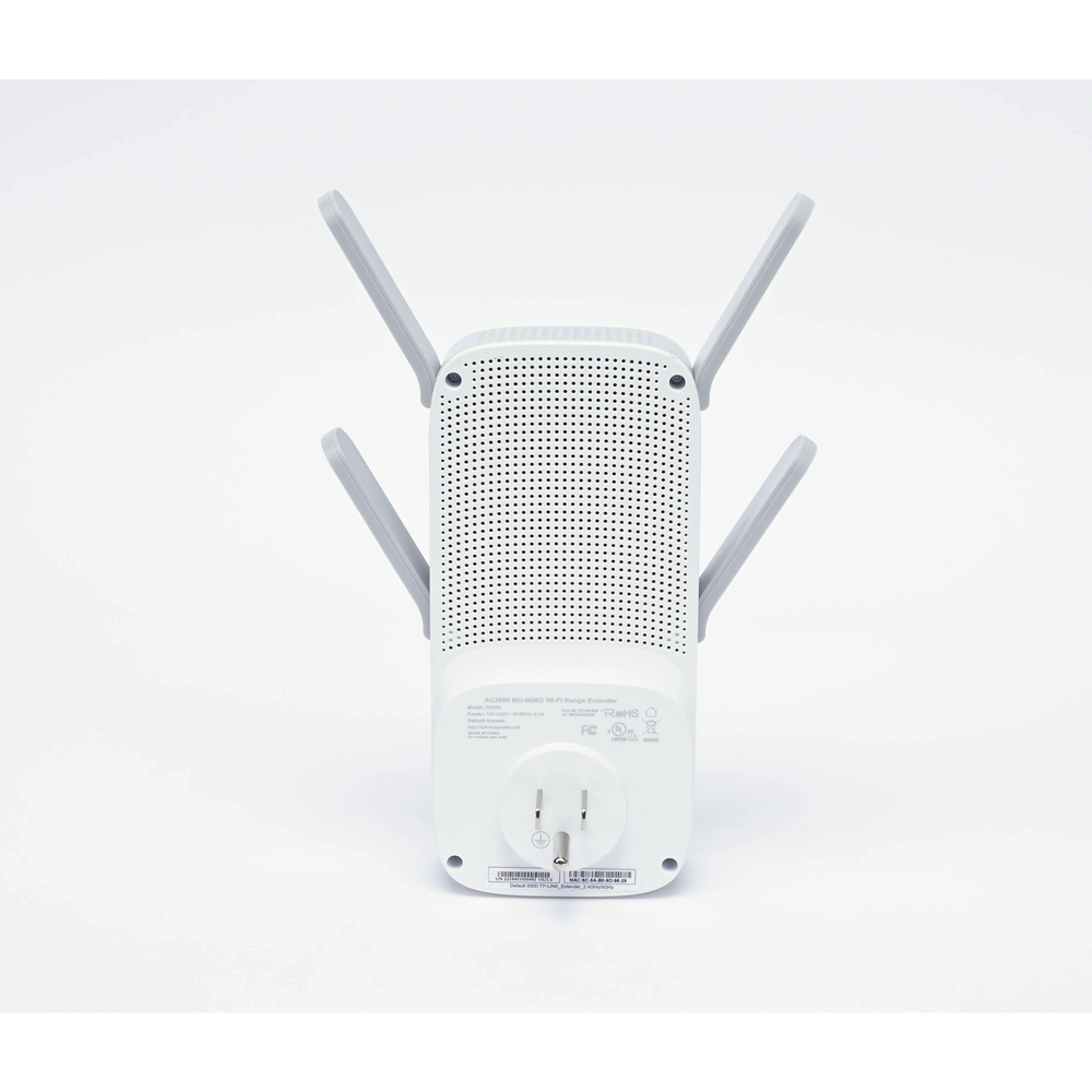 AC WiFi Repeater/Extender, 2600 Mbps, dual band 2.4 GHz and 5 GHz, with 1 10/100/1000 Mbps port, 4 external antennas