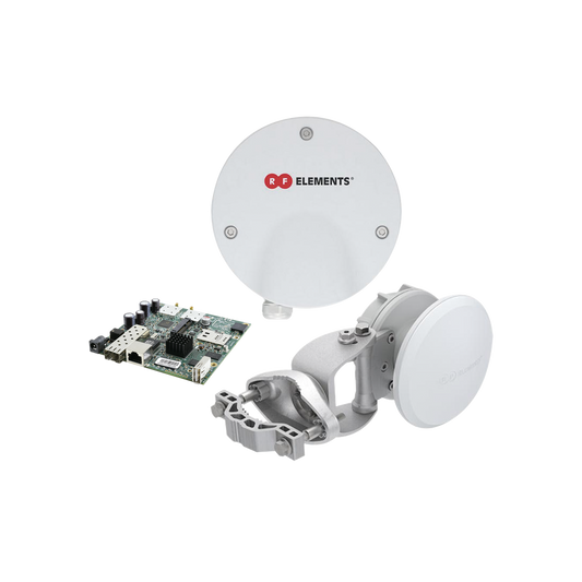 Kit RF Elements con Mikrotik incluye tablilla RB922UAGS-5HPACD con TwistPort y antena simétrica de 90 grados