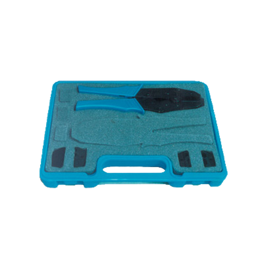 Kit de Pinzas (RFA-4005-20) con 2 Juegos de Mordazas (RFA-4005-01 y RFA-4005-02) para Instalar Conectores de Anillo Plegable, Incluye Estuche de Plástico