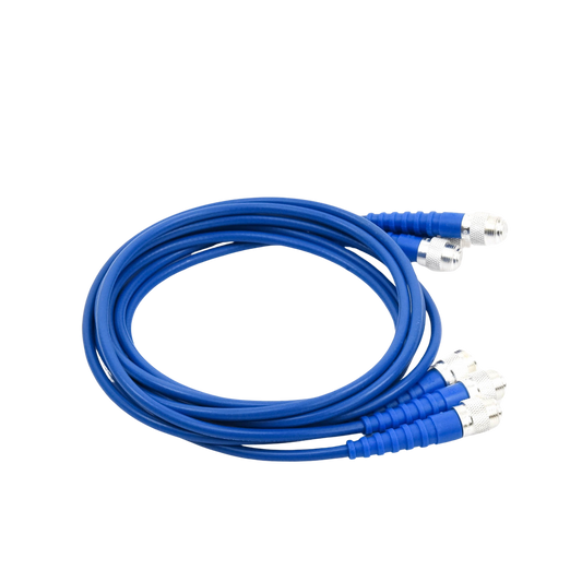 Juego de 3 Cables Doble Malla de 48" con Adaptadores UNIDAPT en los Extremos.