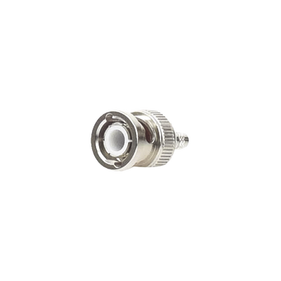 Conector BNC Macho de Anillo Plegable para Cable LMR-195, RG-58/U, RG-142, Níquel/ Oro/ Teflón.