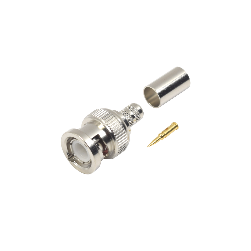 Conector BNC Macho de Anillo para cables RG-8/X, LMR-240, 9258.